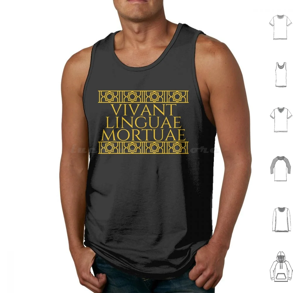 Vivant Linguae Mortuae-Long Live Dead Languages-Latin Vocabulary Tank Tops Vest Sleeveless Vivant Linguae Mortuae Long Live