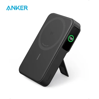Anker MagGo 트럼프 스타일 보조배터리, Qi2 인증, 15W 초고속 MagSafe 호환 휴대용 충전기, 10,000mAh 배터리 팩