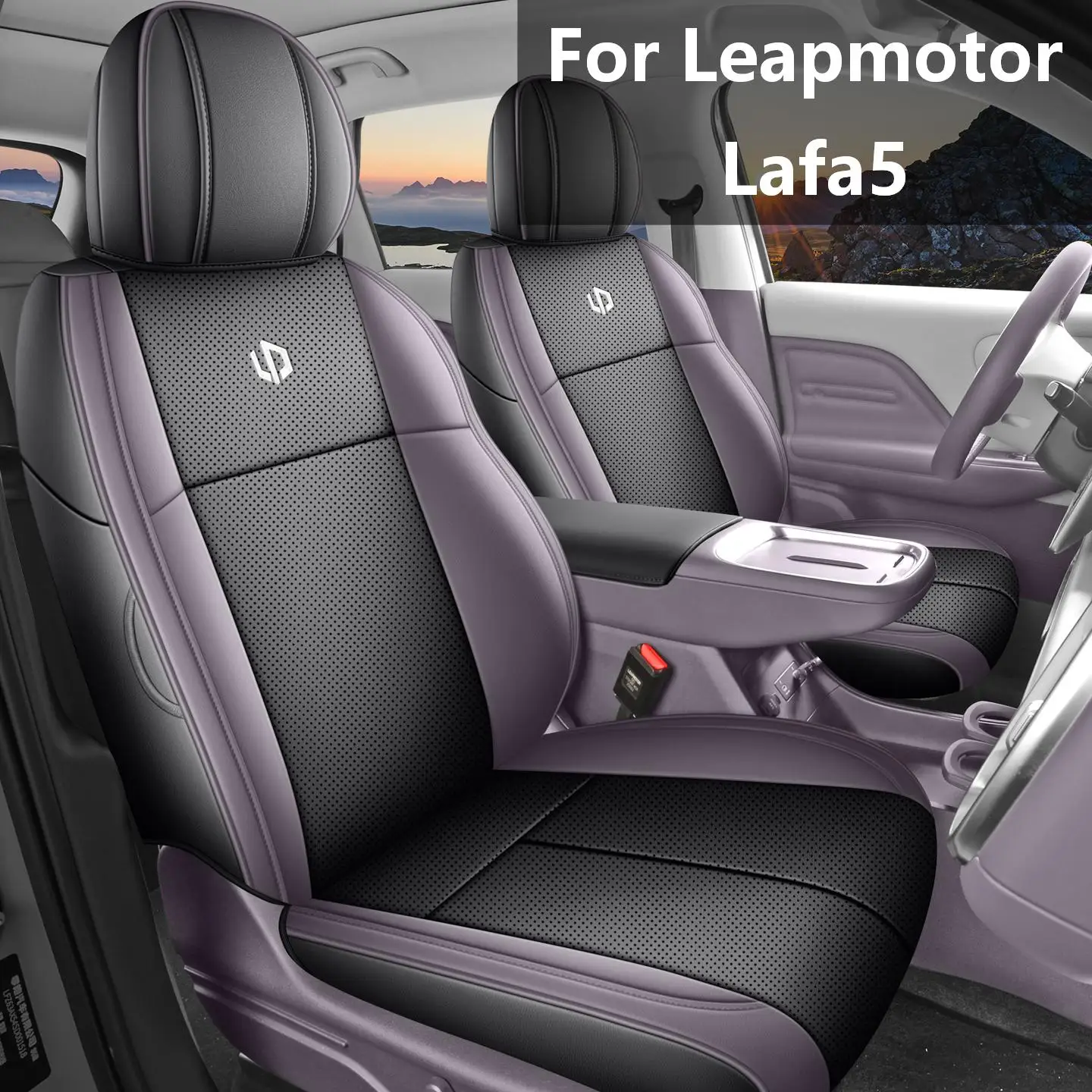 Full‑Surround PU Leather 5‑Seat Cushion Protector Car Seat Covers Fit for Leapmotor Lafa5 Car Interior Parts