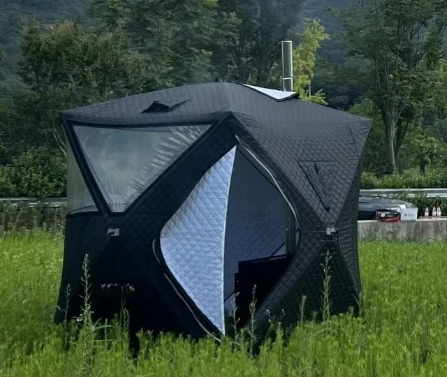 Room Hub Prism Sweat Tent for Outdoor Waterproof Cover Sauna Furnace Stove Pop up Portable Sauna Tent Manufacturer