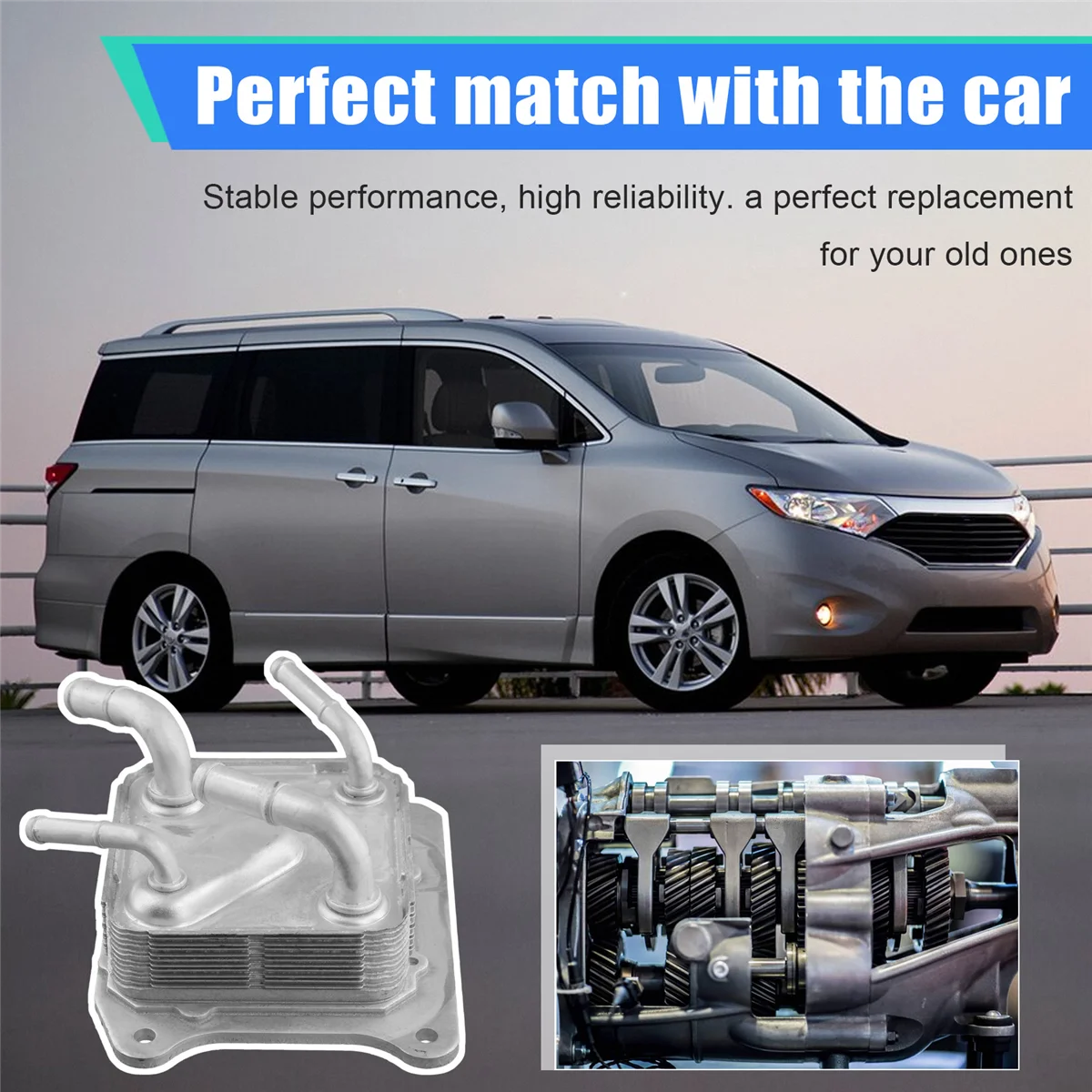 Radiador de transmisión CVT de enfriador de aceite de motor 21606-3VX0A para Nissan Rogue T32 Quest Altima Maxima Murano 14-20 2160628 X0B