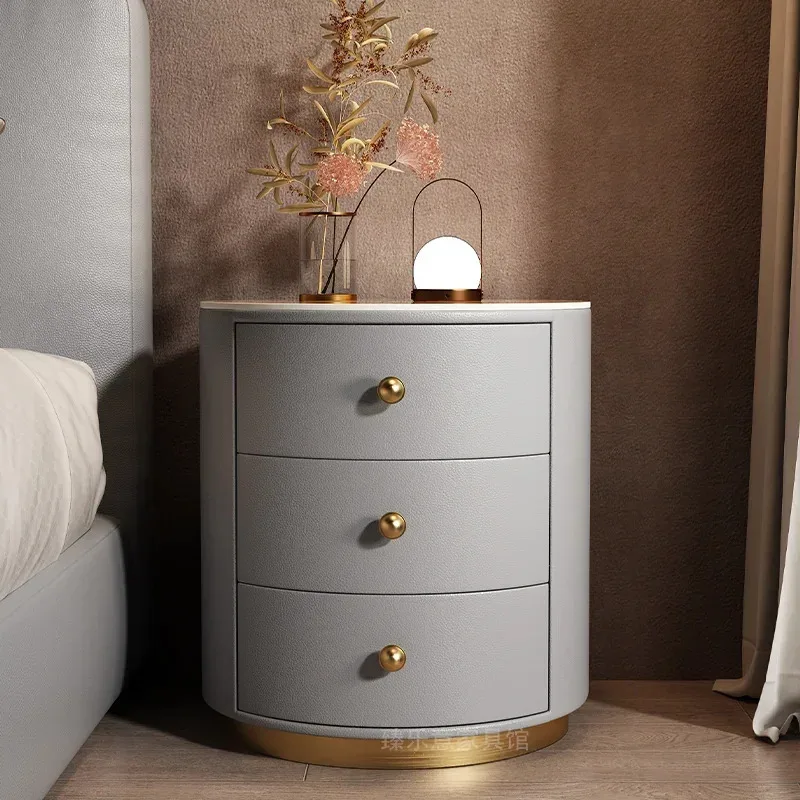 Mini Vanity Bedside Table Narrow Cabinets Decorative Wooden Created Bedside Table Drawer Luxury Szafki Nocne Home Furnitures GG