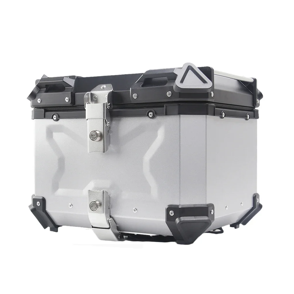 55L 65L 80L 100L  Aluminum Universal Motorcycle Rear Luggage Trunk Storage Top Case Box Waterproof Helmet Key Lock Tail Toolbox