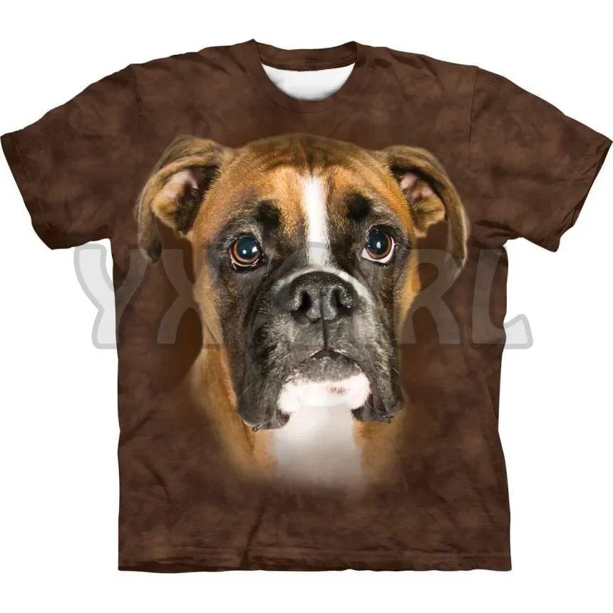 2022 Summer Fashion Men t shirt Begging Boxer  3D All Over Printed T Shirts Funny Dog Tee Tops shirts Unisex Tshirt