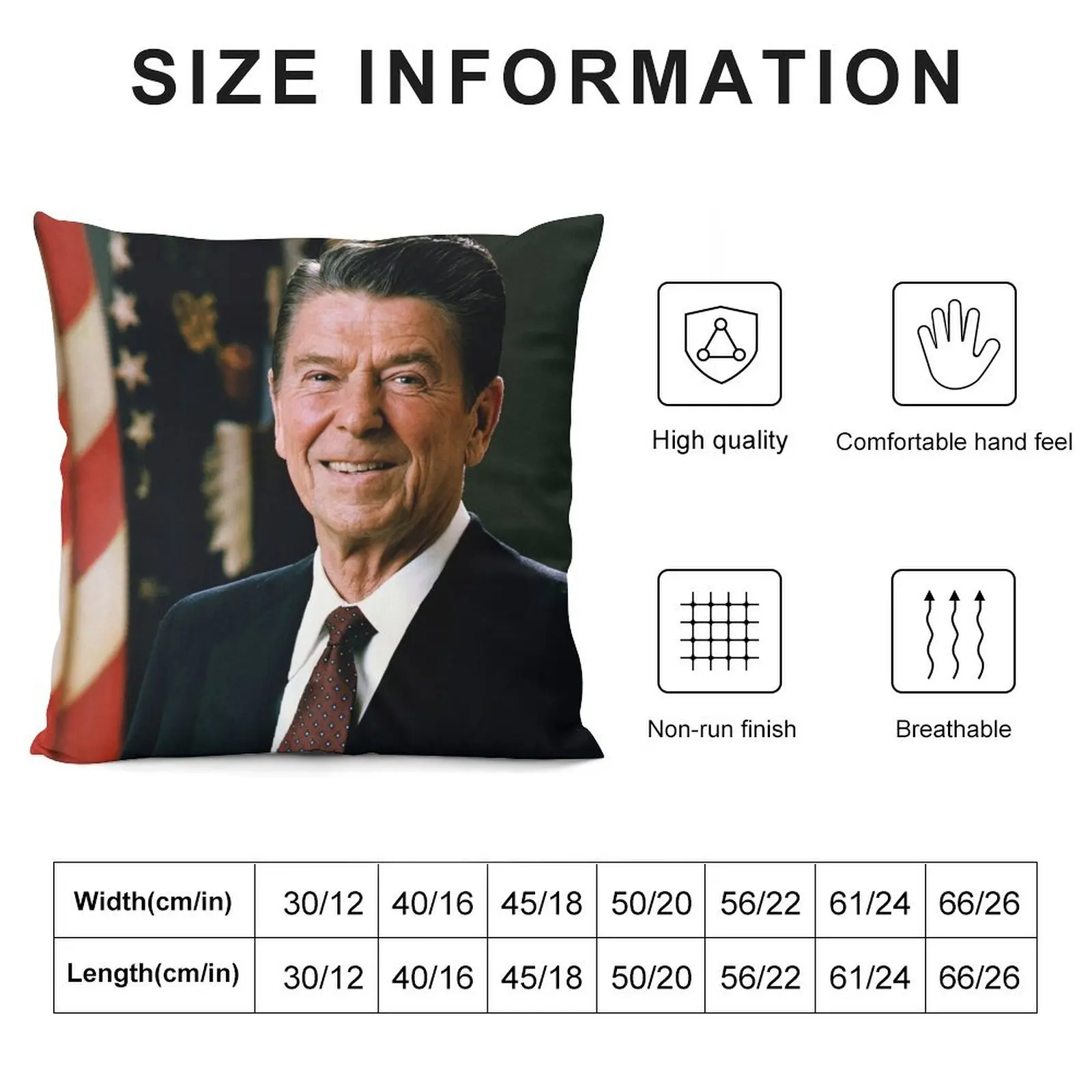 Ronald Reagan Throw Pillow christmas pillowcases Cushions For Sofa pillow