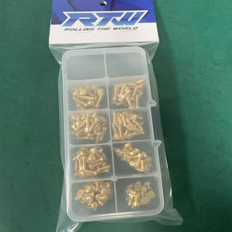 Parafusos de liga de aço com Mini Box, YFS M3, 12,9, Grau Níquel-Ouro Plated Parafusos, SCM435, 200Pcs, 200Pcs