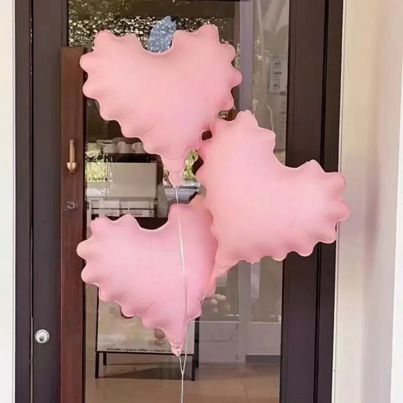 2 Stück rosa Welle Herz Folienballons blau rosa Gittermuster Herz Folienballon für Hochzeit Babyparty Geburtstag Party Dekoration