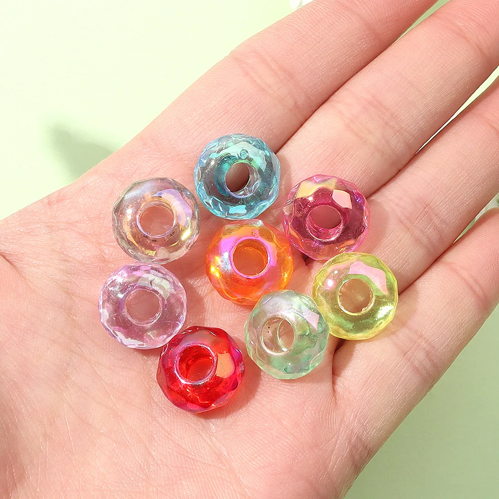 3/12/24/36pcs Multi-color Resin European Style Large Hole Beads, Used for DIY Accessories, Christmas and Halloween Decorations