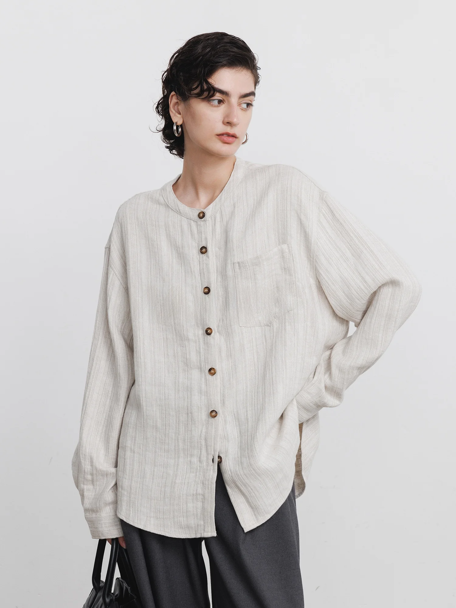 

Женская свободная повседневная рубашка Maiher из льна, длинный рукав, дышащая, удобная, для ежедневной носки, весенняя новинка