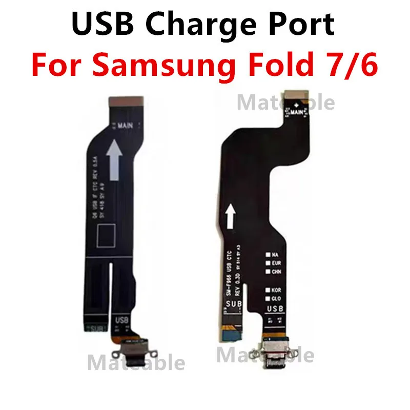 Fold7 Fold6 USB Charging Port For Samsung Galaxy Z Fold 7 6 F966 F956 Connector USB Flex Cable Plug Dock Socket Jack Parts