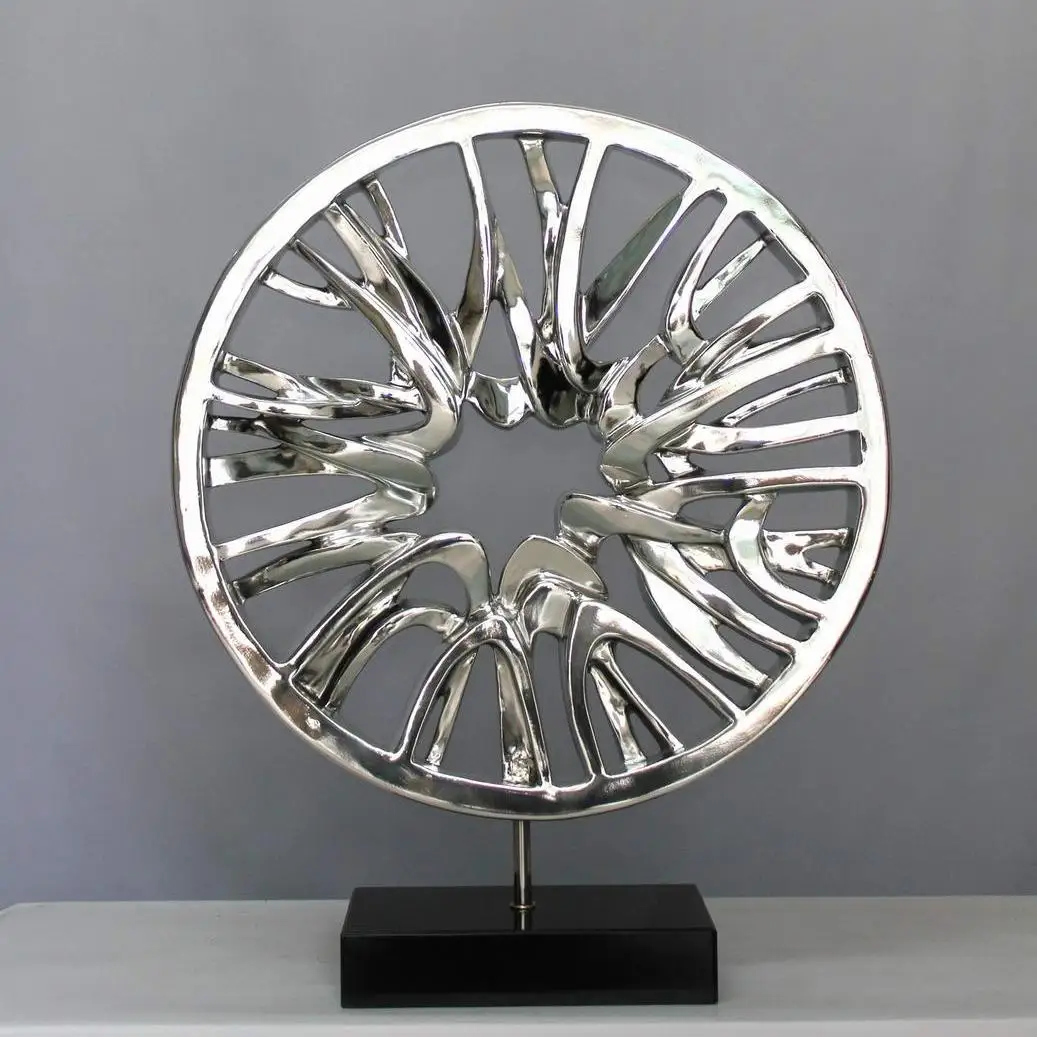 *&z High Quality Resin Round Art Sculpture Elegant Decorative Tabletop Piece for Modern Living Room and Office Display~.