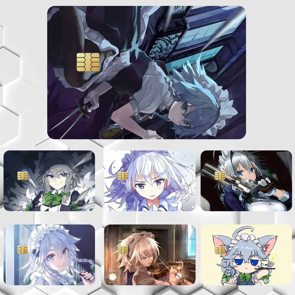 Sakuya Izayoi Touhou Project  Sticker Film Tape Skin for Credit Card Debit Card Waterproof Stickers