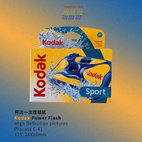 Kodak Waterproof 800/Funsave Degrees Disposable Film Camera Retro Kodak Diving Camera 1-6 Pcs Film Camera 27/39 Photo