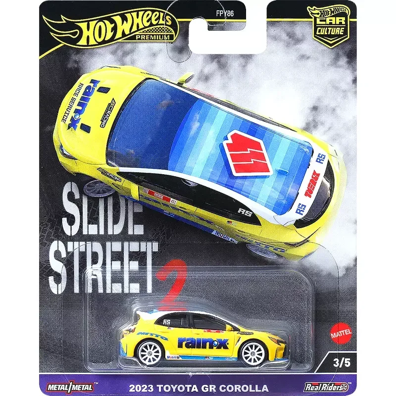 Hot Wheels-Carro Cultura Premium Modelo de Liga, Slide Street 2, Nissan, Lamborghini, Toyota, Mustang Boy Brinquedos, Veículo Esportivo, 1:64,