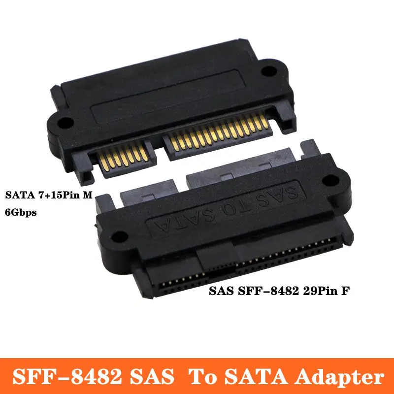 SFF-8482 SAS 29P żeński na SATA 22P męski Adapter 90 stopni zgięcie płyty głównej mały port SAS dysk twardy adapter serwerowy