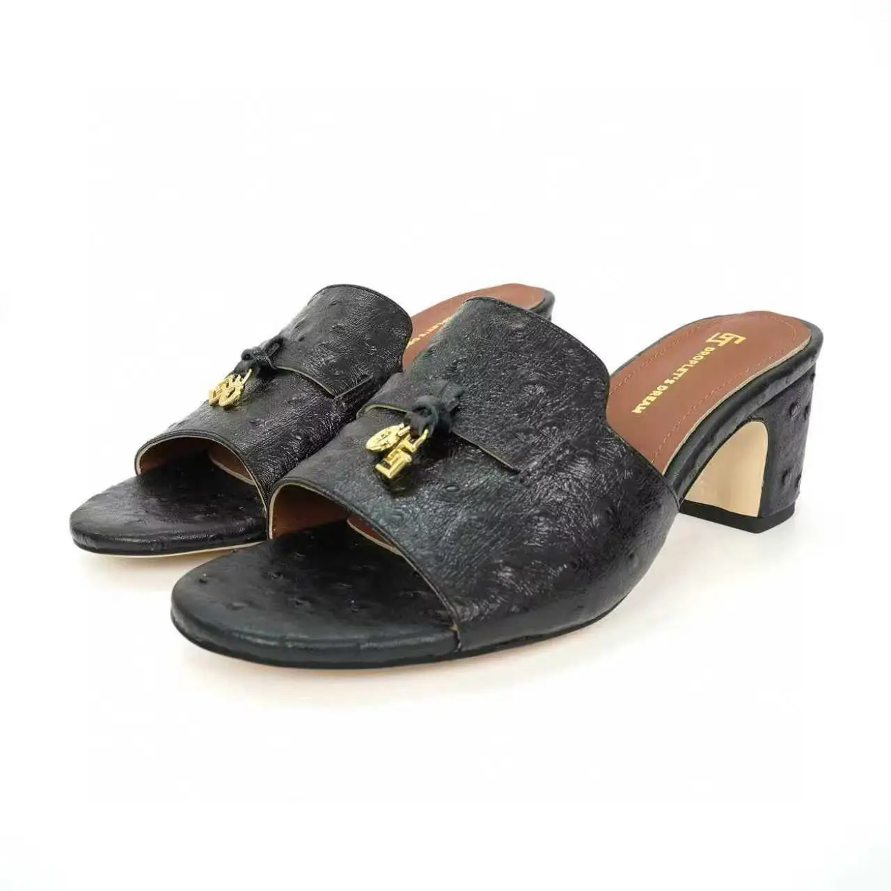 

Сандалии с открытым носком из натуральной кожи для женской летней уличной одежды, туфли с рыбьим ротом, тонкие каблуки, классные тапочки, элегантные высокие каблуки