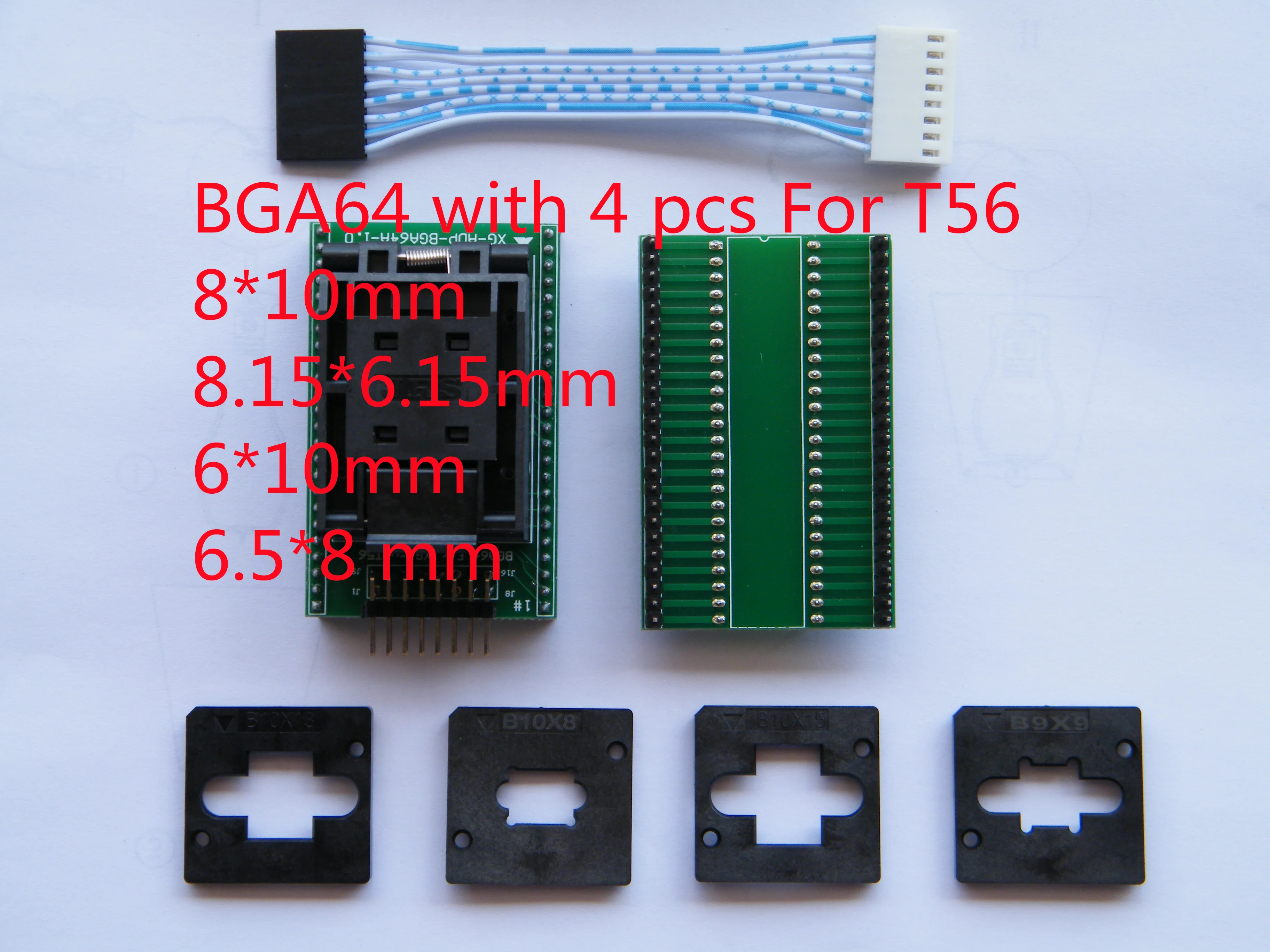 BGA64 8*10mm 8.15*6.15mm 6*10mm 6.5*8 Adapter for T56 Nand Programmer Socket Programming Calculator Chip Programmable