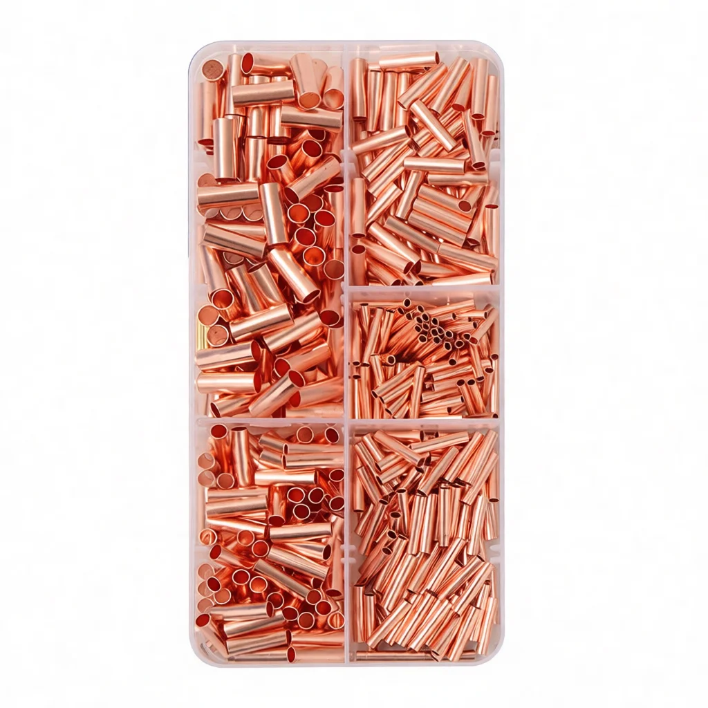WZOODQ Pure Copper Wire Terminal Connector Tube Butt Splice Electrical Cable Joiner Industrial Wiring Ferrule Supply