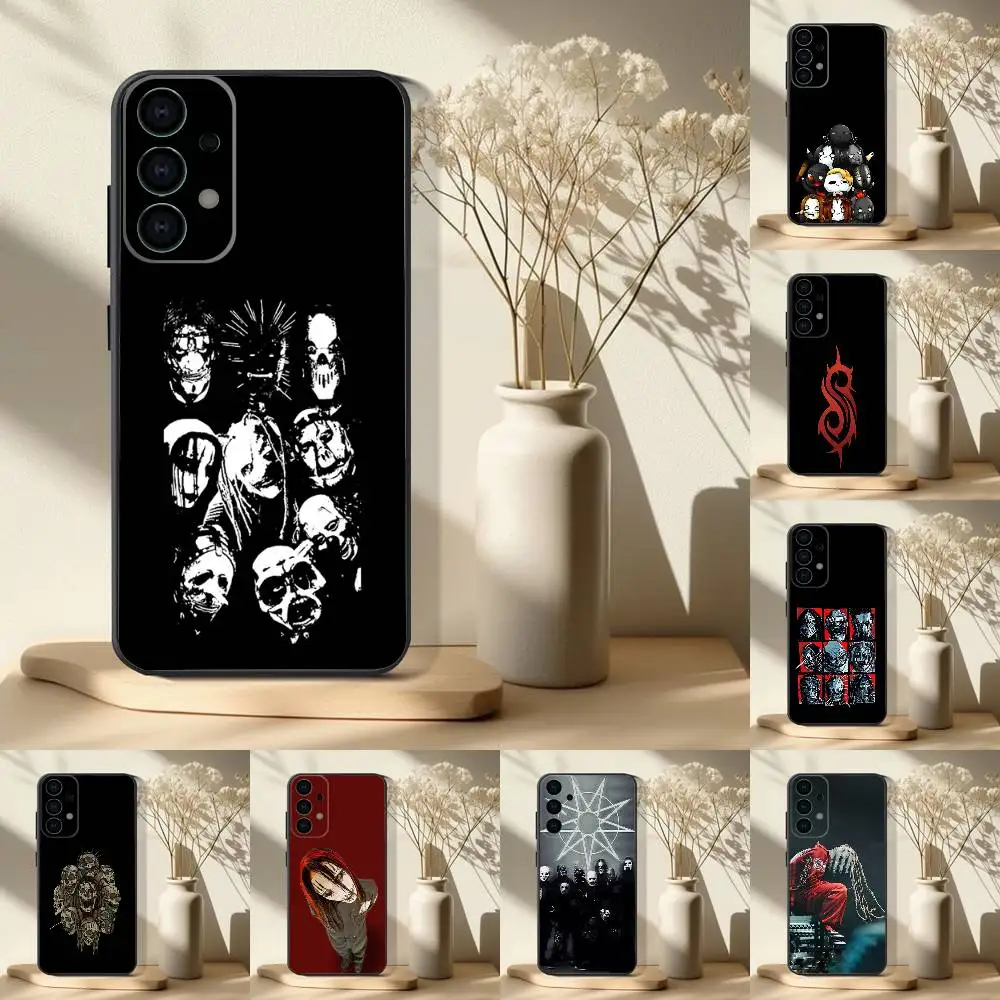 

Phone Case For Samsung S 25,24,23,22,30,21,10,9,Ultra,Plus,Lite,FE,4,5G Rock Slipknot-ES Band Black Soft Case