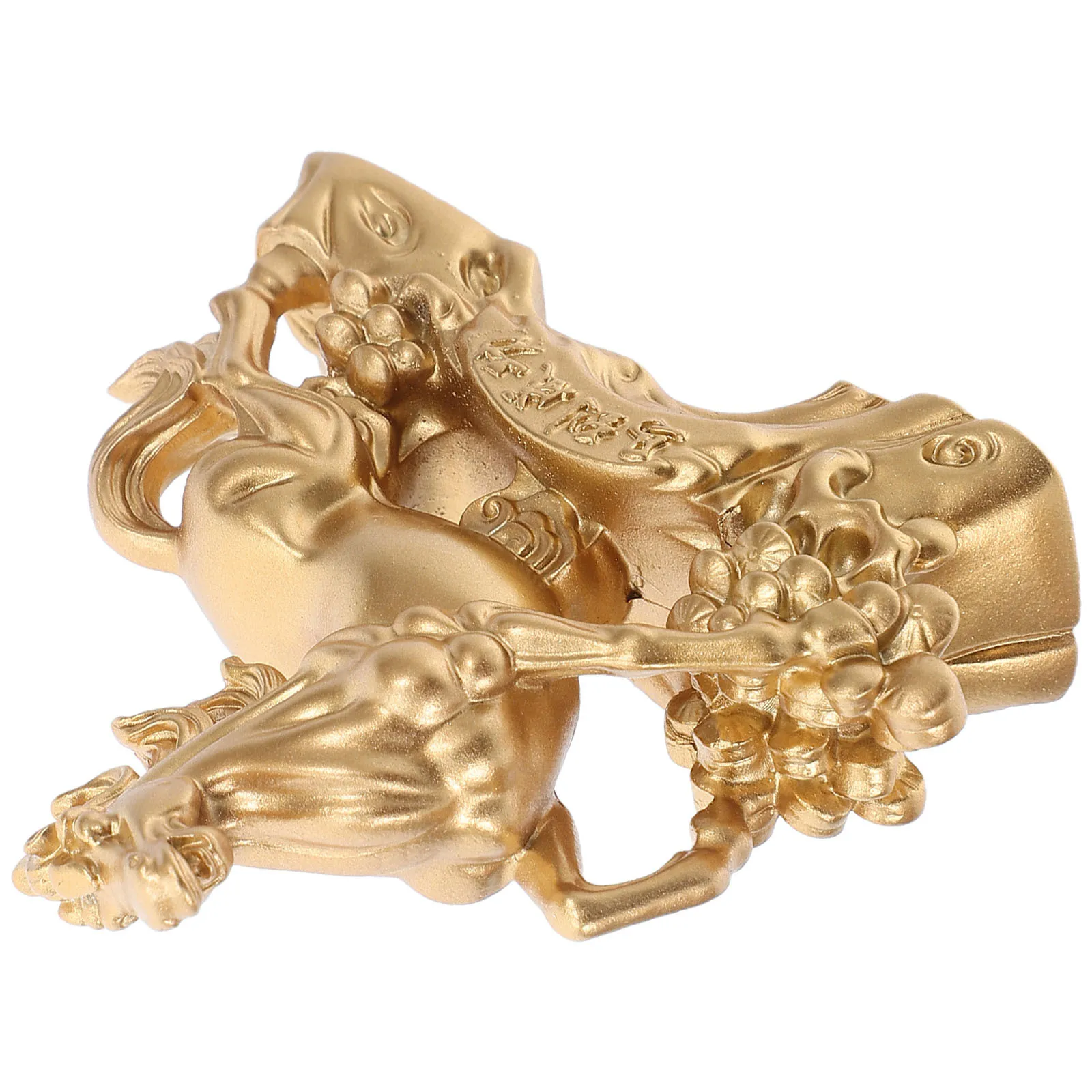 

Resin Horse Statue Golden Elegant Tabletop Decoration Animal Lover Present Living Room Office Golden Horse Ornaments