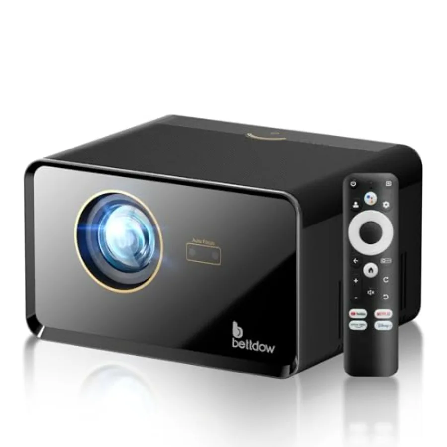

Умный кинопроектор с Wi-Fi 6 и Bluetooth, поддержка Native 1080P, официальная лицензия Netflix, 4K, 1000 ANSI люмен