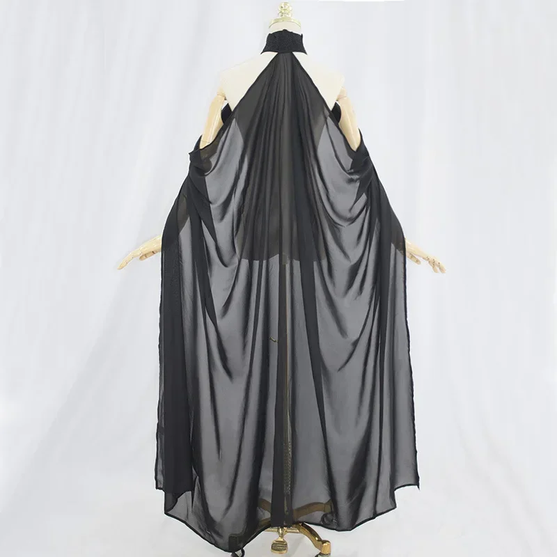 Gothic Medieval Fairy Shawl Cape Chiffon Gothic Wicca Robe Black Green Cosplay Victorian Dress Cloak Halloween Costume For Women