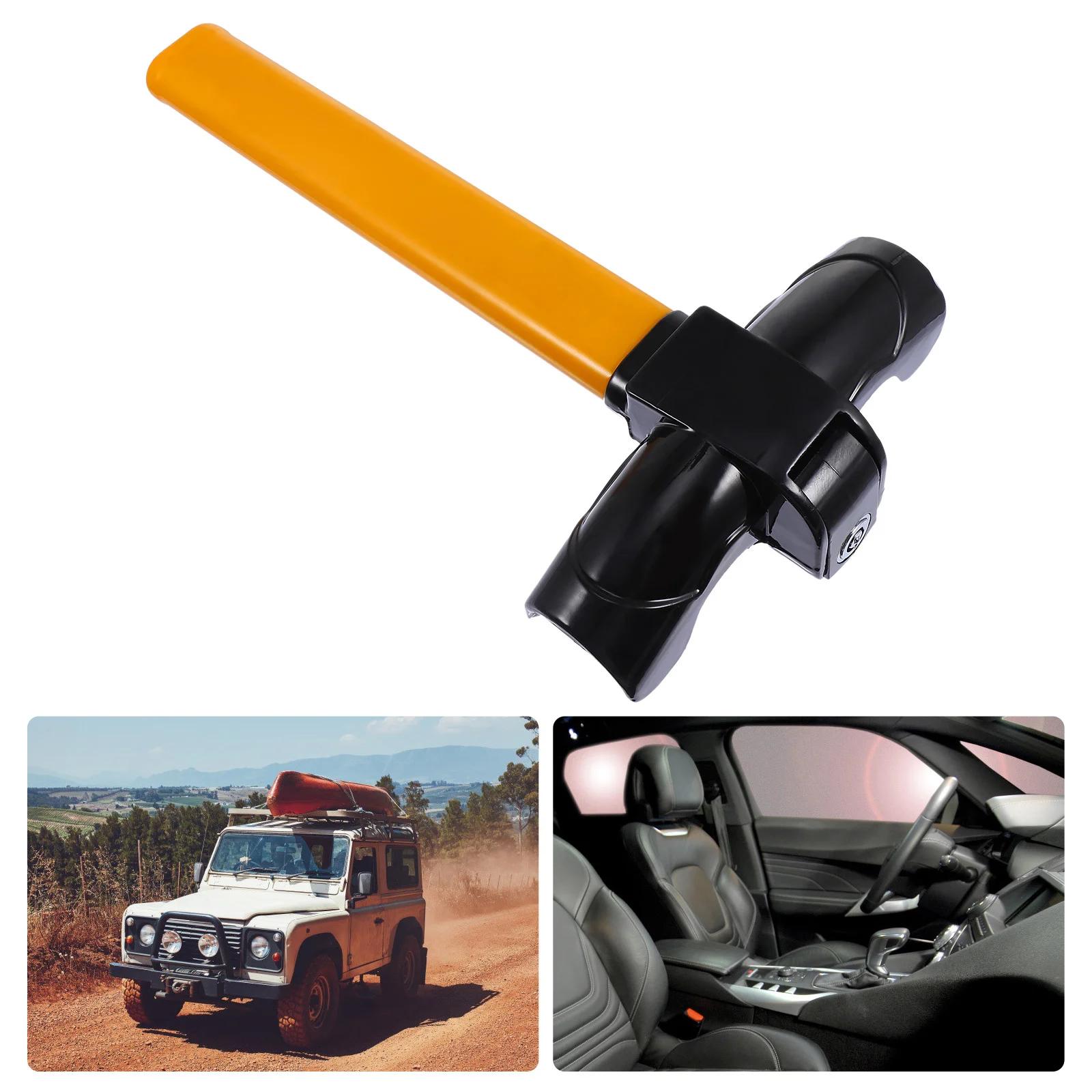 

Steering Wheel T-Shaped Lock Stainless Steel Car Steering Wheel Lock Anti-Theft Security Device for Vehicles Auto Accessories