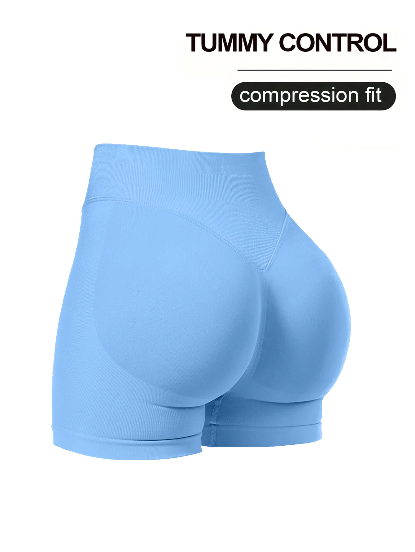 Pilates-Strickshorts, mittlere Intensität, Training, hohe Dehnbarkeit, pfirsichfarbene Hüften, keine unangenehme Linien, lässige Fitness