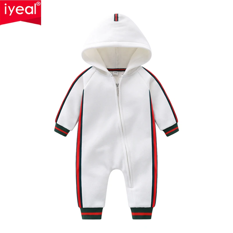 IYEAL Newborn Baby Warm Velvet Inner Jumpsuits Baby Boys Girls Rompers Long Sleeve roupas infantis Overalls Costumes