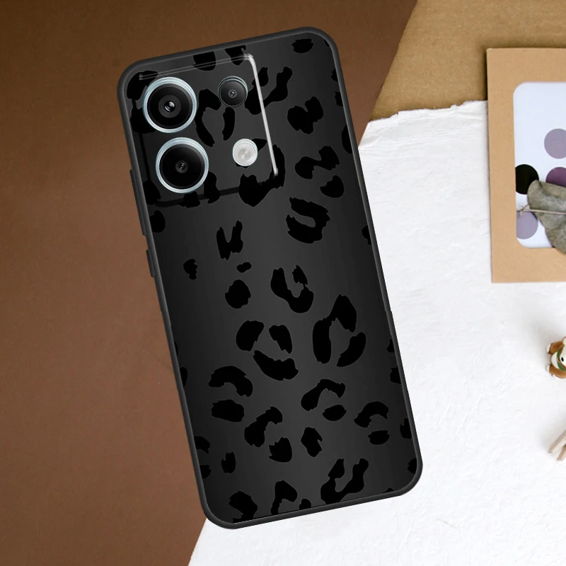 Leopard Print Black Cheetah Pattern Case For Xiaomi Redmi Note 13 Pro Plus Note 12 11 9 10 11S 10S 12S Redmi 13C 10C 12C Cover