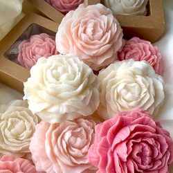 Molde de silicona en forma de flor para aromaterapia, molde de silicona para velas, yeso de arcilla, jabón hecho a mano, molde de pegamento de cristal, 1 unidad