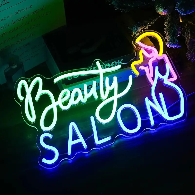 Salone di bellezza Neon Sign Salon Studio Neon Sign decorazione della parete Business decorativo Neon Sign Store Wall Art Deco Beauty Room Shop