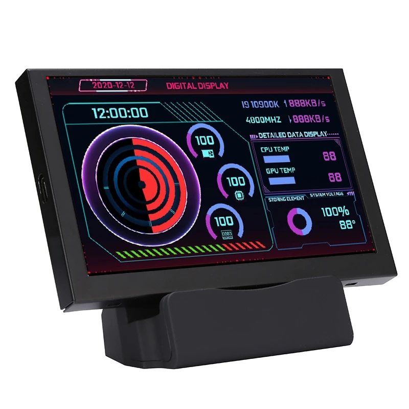 New 5 Inch IPS LCD Display USB TYPE-C Secondary Screen Computer CPU GPU RAM HDD Monitor USB Display For Freely AIDA64