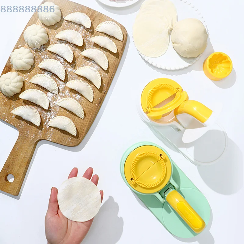 [B]3 In 1 Kitchen Dumpling Mold Pressing Machine Manual Dough Presser Dumpling Wrappers Press Wrapper Manual DIY Dumpling Skin