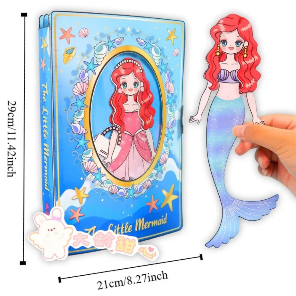 Kein Schneiden ruhiges Buch DIY Spielzeug wiederholt spielen Dress Up Spiel ruhiges Buch Prinzessin Collage Set DIY süßes Prinzessinnenbuch