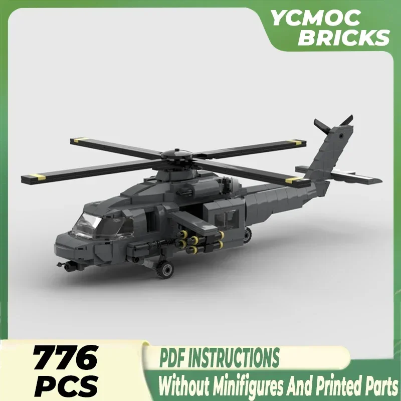 Military Model Moc Building Bricks UH-60 Black Hawk Armed Helicopter Technology Blocks Gifts Christmas Toys DIY Sets Assembly