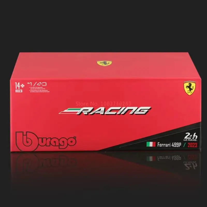 ต้นฉบับ Bburago 1:18 1:24 1:43 Ferrari 499p Lmh # 51 # 50 Ferrari รุ่น 2023 24h Le Mans Champion Ferrari รุ่นสีอบของขวัญ