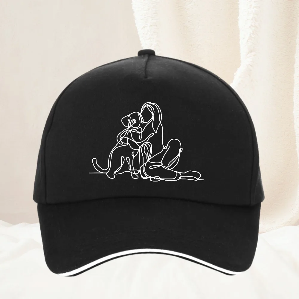 

Classic retro dog mom printed baseball cap, outdoor casual sports sun hat, adjustable soft top duckbill cap