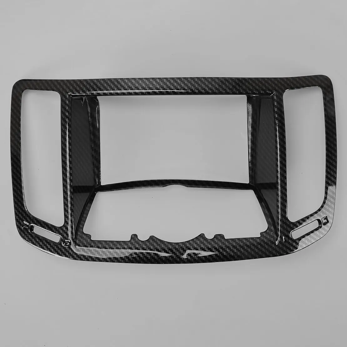 車のダッシュボードコンソールナビゲーションカバートリムフレームインフィニティ-g37-2008-2013-ブラックカーボンファイバーテクスチャスタイル-abs