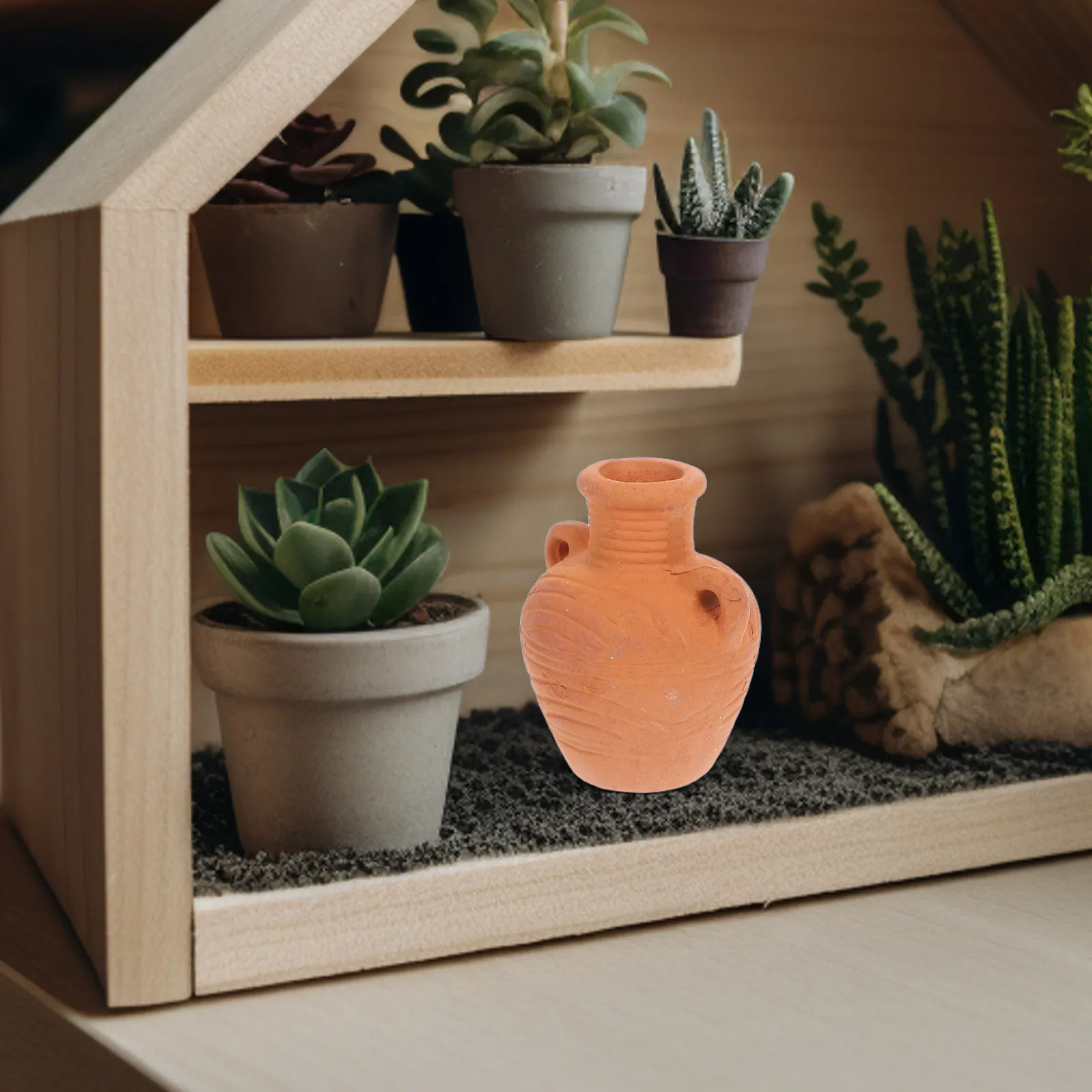 Miniature Terracotta Planter Pot Vintage Compact Small Succulent Flower Pot Tiny Mini Planter Succulent Holder
