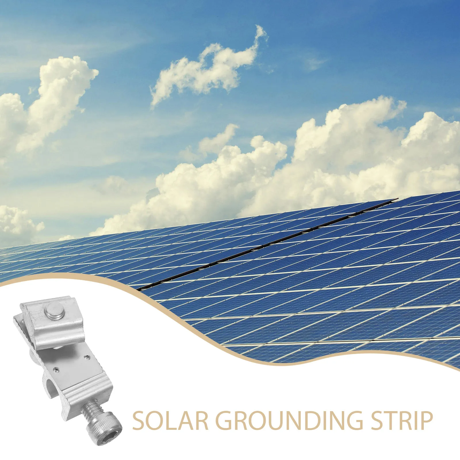 10Pcs Aluminium Alloy Solar Panel Grounding Lug Terminal Buckle Clamp for Photovoltaic Solar Cable Buried Ground Connector