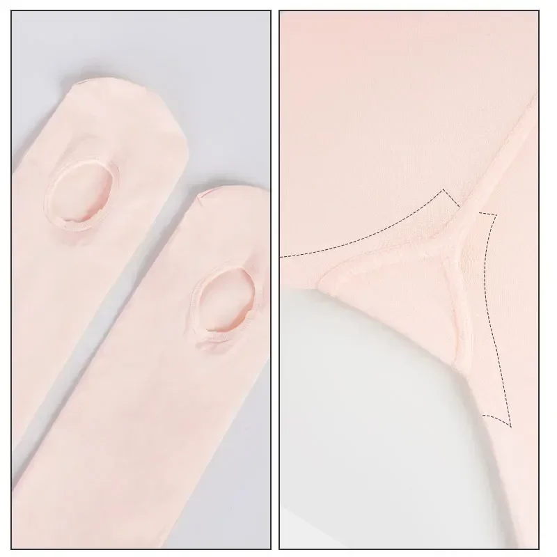 Girls Woman Ballet Tights 60D Convertible Tights Ballet Stockings Ballet Leggings Dance Tights Seamless Pantyhose with Hole