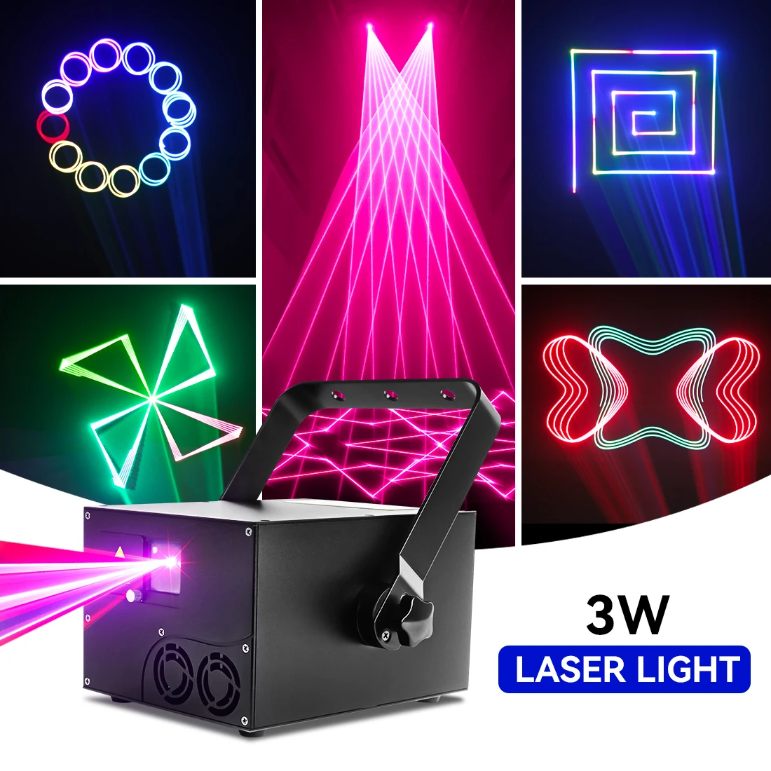 moka 3w rgb projetor de luz laser ilda dmx animacao profissional scanner laser luz discoteca dj show laser para clube concerto 01