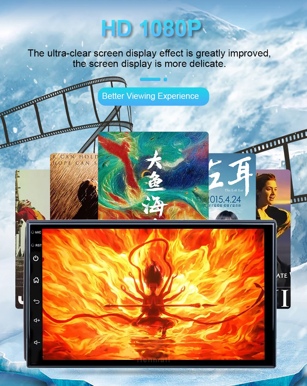 

Podofo 2Din 7'' Car Radio Wireless Carplay Android Auto MP5 Autoradio Player HD Touch Screen Bluetooth WIFI GPS Navigation MIC