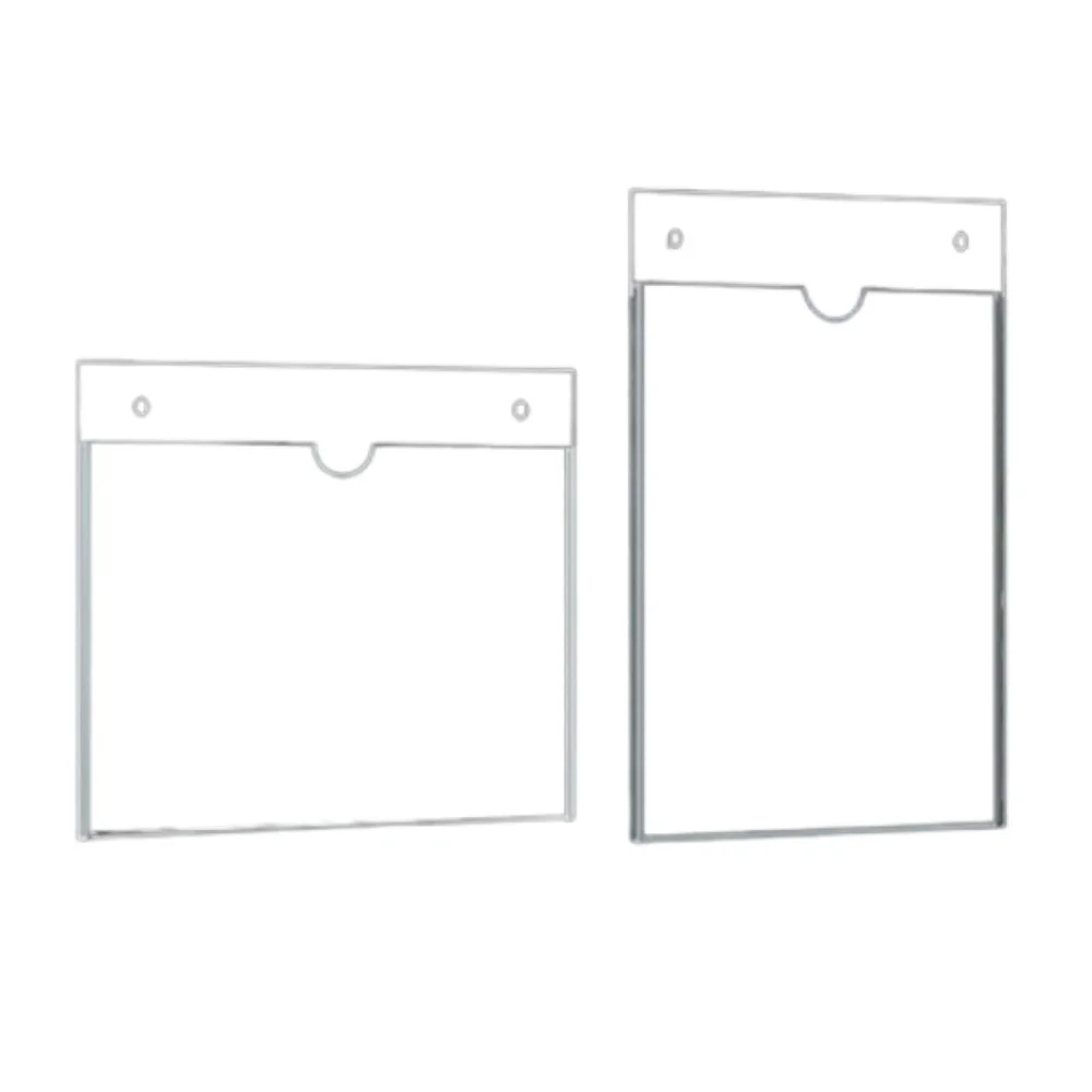 Transparent Display Box Environmentally Friendly A4 Paper Holder Organic Glass Frame Laser Cut Acrylic Insert Slot For Group