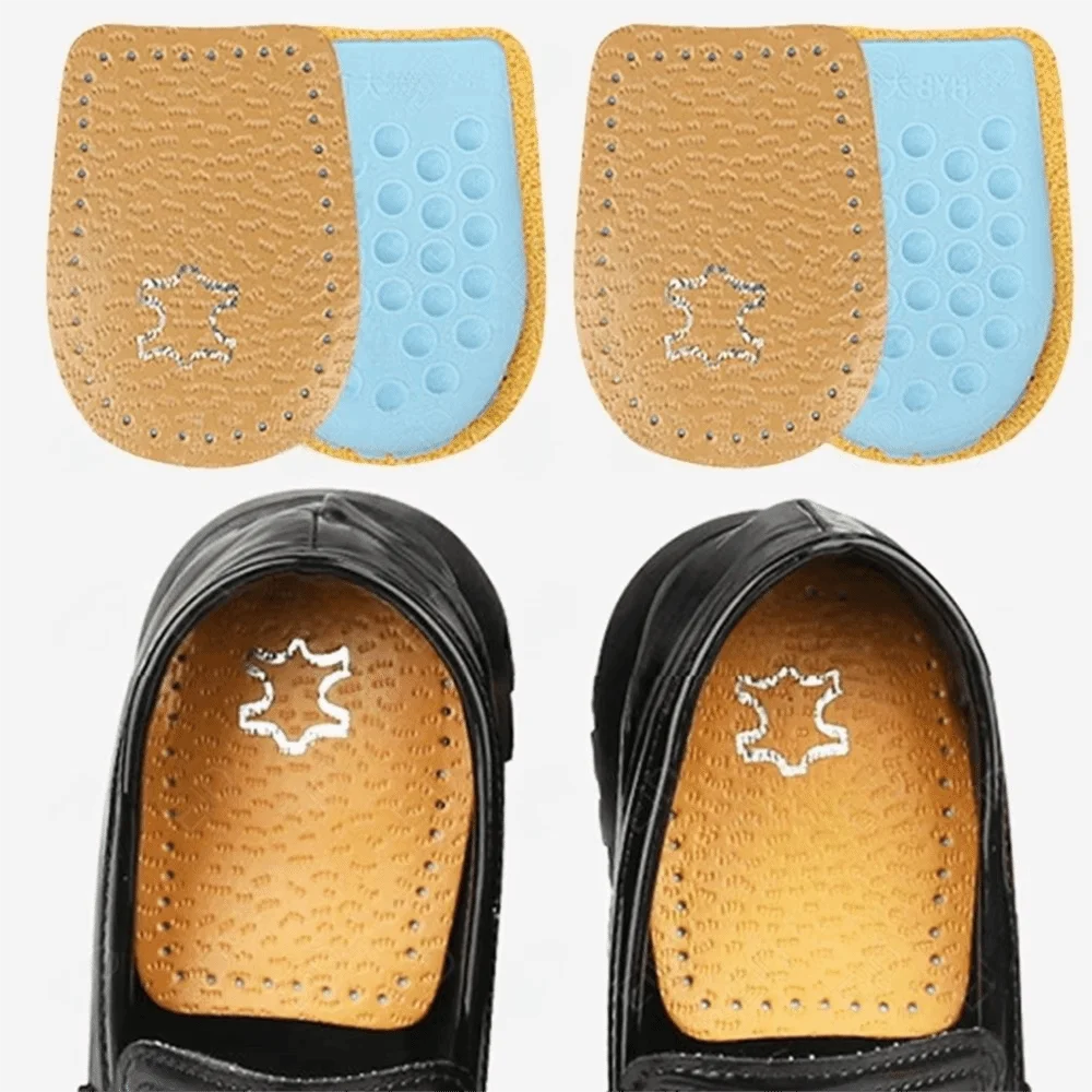 New Latex Leather Heel Insoles Pads Soft Thickened Foot Pad Sweat Breathable Shock Absorbing Shoe Insert For High Heels