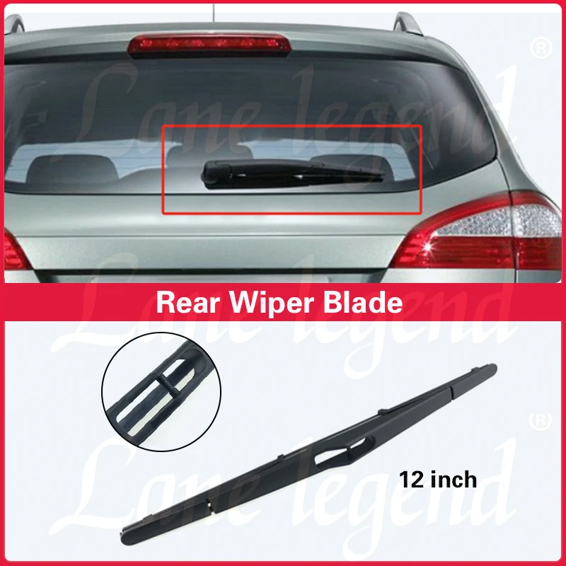 Tailgate Rear Windshield Wiper Blade, Janela Escova de Chuva, Acessórios do carro, Ford Mondeo 4 LV Estate 2007-2013, 12"