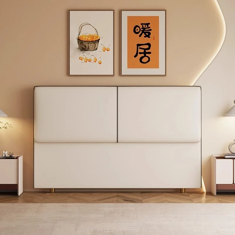 Buy a single soft bag bedside backrest 2025 new solid wood backplane light luxury high-end home floor double bed cushion