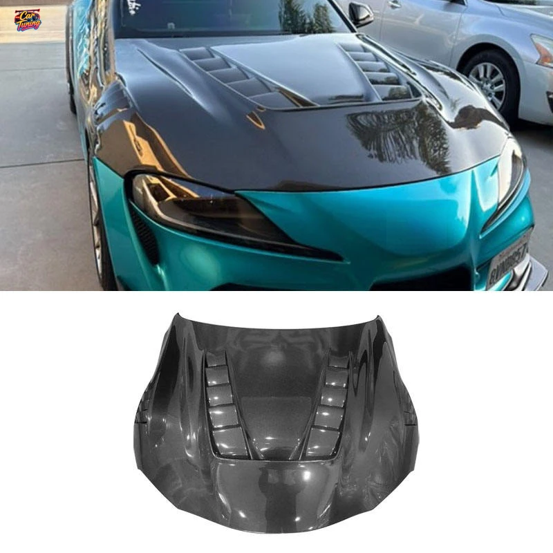 

Подходит для Toyota Supra A90 A91 MK5, модифицированный капот из карбона, высококачественная крышка двигателя автомобиля.