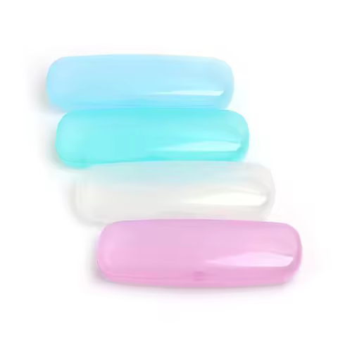 Portable Transparent Plastic Lens Glasses Shell Case Eyeglass Case Protector Box For Clip-on Flip-up Storage Glasses Box